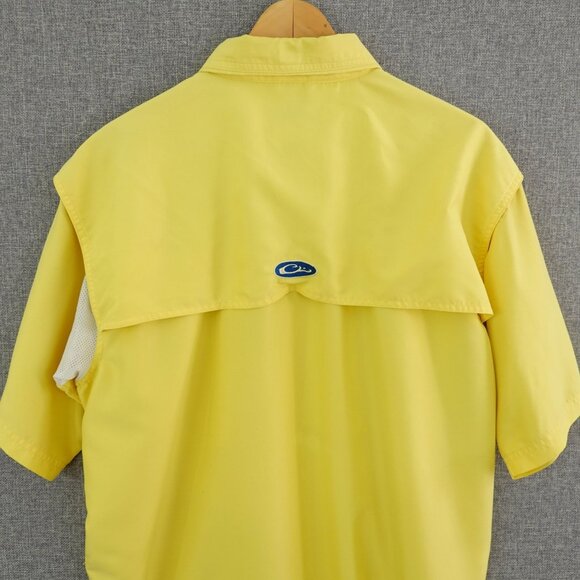 Drake Waterfowl Systems Vented Fishing Shirt Yellow Short Sleeve Size Medium - Picture 7 of 13